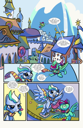 Size: 1024x1583 | Tagged: safe, artist:lytlethelemur, derpibooru import, oc, oc:gimbal lock, oc:rally point, pegasus, pony, comic:fly with me, canterlot, comic, female, filly, flying, impending adventure, littlepartycomics, mountain, roleplaying is magic