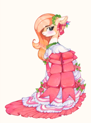 Size: 1997x2698 | Tagged: safe, artist:lispp, derpibooru import, oc, oc only, pony, clothes, dress, floppy ears, lidded eyes, solo