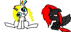 Size: 1006x464 | Tagged: safe, derpibooru import, oc, oc only, oc:big-heart, oc:dark-shadow, alicorn, alicorn oc