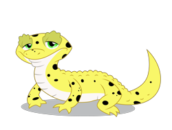 Size: 4546x3458 | Tagged: safe, artist:dragonchaser123, derpibooru import, ray, gecko, lizard, eqg summertime shorts, equestria girls, pet project, animal, leopard gecko, lidded eyes, looking at you, male, simple background, solo, transparent background, vector