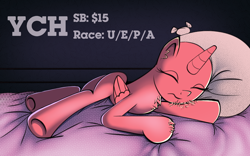 Size: 1440x900 | Tagged: safe, artist:anonbelle, pony, sleeping, updated, your character here