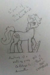 Size: 1067x1600 | Tagged: safe, artist:marcus todjel, derpibooru exclusive, part of a series, part of a set, oc, oc only, oc:marshmallow, earth pony, pony, black and white, grayscale, heart eyes, monochrome, road to 1000, solo, traditional art, wingding eyes