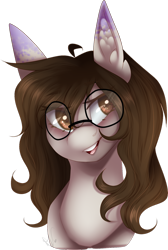 Size: 948x1411 | Tagged: safe, artist:mauuwde, derpibooru import, oc, pony, female, glasses, mare, simple background, solo, transparent background