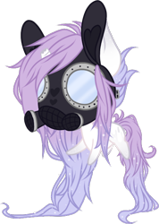 Size: 490x689 | Tagged: safe, artist:sweethearttarot, derpibooru import, oc, oc only, unicorn, base used, broken horn, commission, donkey ears, gas mask, male, mask, simple background, solo, transparent background