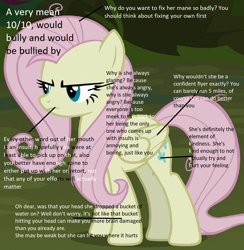 Size: 1110x1139 | Tagged: safe, derpibooru import, edit, edited screencap, screencap, mean fluttershy, the mean 6, 10/10, analysis, bronybait, clone, cropped, solo