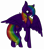 Size: 2906x3299 | Tagged: safe, artist:mimihappy99, derpibooru import, oc, oc only, oc:spectra sus, pegasus, pony, female, mare, rainbow hair, simple background, solo, transparent background