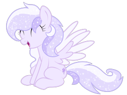 Size: 2732x2048 | Tagged: safe, artist:prismaticstars, oc, oc only, oc:starstorm slumber, pegasus, pony, eyes closed, female, high res, mare, simple background, sitting, smiling, solo, transparent background, vector