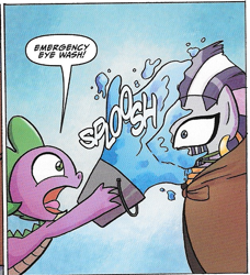 Size: 621x681 | Tagged: safe, artist:agnesgarbowska, idw, spike, zecora, dragon, zebra, spoiler:comic, bucket, out of context