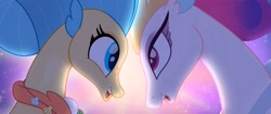 Size: 1917x803 | Tagged: safe, derpibooru import, screencap, princess skystar, queen novo, seapony (g4), my little pony: the movie, bust, duo, female, like mother like daughter, looking at each other, mother and child, mother and daughter, one small thing, parent and child, portrait, singing