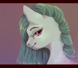 Size: 2300x2000 | Tagged: safe, artist:neon-light-53, derpibooru import, oc, oc only, oc:ale lumino, pony, female, gift art, gradient background, letterboxing, looking at you, mare, profile, smiling, solo