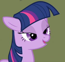 Size: 814x786 | Tagged: safe, screencap, twilight sparkle, earth pony, pony, unicorn, the return of harmony, bust, cropped, earth pony twilight, faic, female, great moments in animation, mare, open mouth, portrait, solo