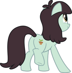 Size: 3000x3048 | Tagged: safe, artist:sollace, derpibooru import, sprout greenhoof, pony, grannies gone wild, .svg available, belle sprout, cute, las pegasus resident, looking away, plot, simple background, smiling, solo, transparent background, vector