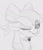 Size: 510x589 | Tagged: safe, artist:tre, derpibooru import, apple bloom, bow, female, filly, grayscale, looking at you, monochrome, one eye closed, solo, traditional art, wink