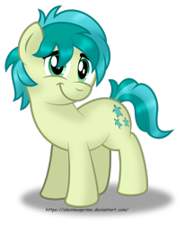 Size: 1600x1944 | Tagged: safe, artist:aleximusprime, derpibooru import, sandbar, earth pony, pony, season 8, spoiler:s08, cute, male, sandabetes, simple background, smiling, solo, teenager, transparent background