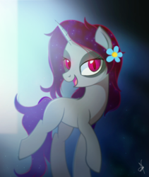 Size: 800x950 | Tagged: safe, artist:zidanemina, oc, oc only, oc:afterlife, pony, flower, solo