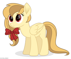 Size: 6471x5427 | Tagged: safe, artist:suramii, derpibooru import, oc, oc:alice goldenfeather, pegasus, pony, absurd resolution, cute, female, mare, movie accurate, ocbetes, simple background, smiling, solo, transparent background