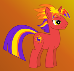 Size: 1024x975 | Tagged: safe, artist:silver star apple, derpibooru import, oc, oc only, oc:sunrise stardust, unicorn, fallout equestria, gradient background, male, reference sheet, s.p.e.c.i.a.l., showcase, simple background, solo, special, stallion