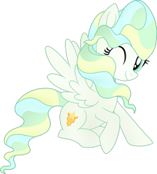 Size: 2061x2289 | Tagged: safe, artist:luckyclau, vapor trail, pegasus, pony, cute, female, looking at you, mare, one eye closed, simple background, smiling, solo, transparent background, wink