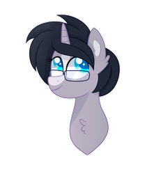 Size: 1024x1107 | Tagged: safe, artist:ashidaii, derpibooru import, oc, oc:sapphire belle, pony, unicorn, bust, female, glasses, mare, portrait, simple background, solo, transparent background