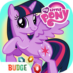 Size: 400x400 | Tagged: safe, derpibooru import, twilight sparkle, twilight sparkle (alicorn), alicorn, app icon, faic, gem, my little pony logo, smirk, solo, special face, wrong neighborhood