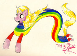 Size: 1260x926 | Tagged: safe, artist:nerostreet, derpibooru import, pony, adventure time, crossover, lady rainicorn, ponified, solo