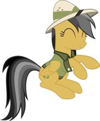 Size: 1024x1233 | Tagged: safe, artist:themixelfan, derpibooru import, daring do, pony, daring done?, eyes closed, simple background, smiling, solo, transparent background