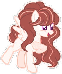 Size: 1147x1369 | Tagged: safe, artist:macaroonburst, derpibooru import, oc, oc:cream cookie, pegasus, pony, female, mare, simple background, solo, transparent background, white outline