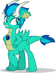 Size: 690x894 | Tagged: safe, artist:mlp-trailgrazer, derpibooru import, oc, oc:destiny, centaur, longma, taur, half-spirit, simple background, solo, transparent background