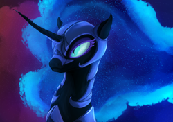 Size: 2894x2039 | Tagged: safe, artist:thatfriendlysomeone, derpibooru import, nightmare moon, alicorn, pony, ethereal mane, female, mare, newbie artist training grounds, solo