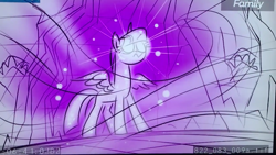 Size: 1280x720 | Tagged: safe, derpibooru import, screencap, alicorn, what lies beneath, animatic, glowing eyes, implied twilight sparkle, solo, tree of harmony, treelight sparkle, wind