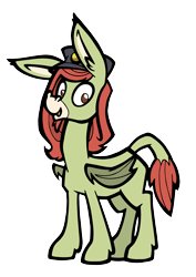 Size: 1462x2060 | Tagged: safe, artist:toonbat, oc, oc only, oc:toonbat, bat pony, mule, pony, beard, cap, facial hair, hat, male, youtube link