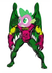 Size: 636x899 | Tagged: safe, derpibooru import, edit, spike, dragon, molt down, annihilus, marvel, marvel comics, winged spike