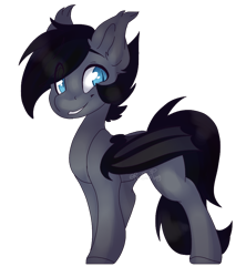 Size: 843x948 | Tagged: safe, artist:clayponyam, artist:realfablepony, derpibooru import, oc, oc:juneau, bat pony, pony, simple background, solo, transparent background