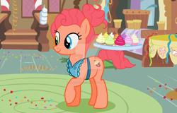 Size: 1024x654 | Tagged: safe, artist:aurora-light-x, derpibooru import, oc, oc only, oc:sweetie pie, earth pony, pony, female, heterochromia, mare, offspring, parent:cheese sandwich, parent:pinkie pie, parents:cheesepie, solo, watermark