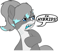 Size: 2697x2374 | Tagged: safe, artist:needthistool, derpibooru import, oc, oc only, oc:lacera viscera, original species, shark pony, ew gay, female, high res, hypocritical humor, irony, mare, meme, simple background, solo, transparent background, vector