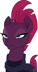 Size: 3000x5643 | Tagged: safe, artist:dashiesparkle, derpibooru import, tempest shadow, pony, unicorn, my little pony: the movie, .svg available, broken horn, eye scar, female, mare, scar, simple background, solo, transparent background, vector