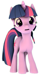 Size: 1176x2160 | Tagged: safe, artist:goatcanon, derpibooru import, twilight sparkle, unicorn, 3d, cgi, open mouth, simple background, solo, source filmmaker, transparent background, vector