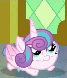 Size: 328x382 | Tagged: safe, screencap, princess flurry heart, pony, a flurry of emotions, animated, behaving like a dog, cropped, cute, flurrybetes, gif, open mouth, solo, tongue out