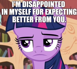 Size: 1200x1070 | Tagged: safe, derpibooru import, editor:useraccount, twilight sparkle, testing testing 1-2-3, disappointed, golden oaks library, grumpy, grumpy twilight, image macro, implied facepalm, meme, raised eyebrow, reaction image, solo, twilight is not amused, unamused