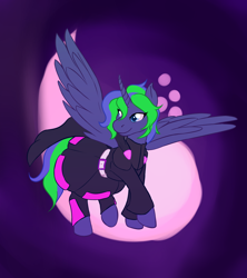 Size: 1772x2000 | Tagged: artist needed, source needed, safe, derpibooru import, oc, oc:star gazer, alicorn, pony, alicorn oc, belt, clothes, dress, female, mare, solo