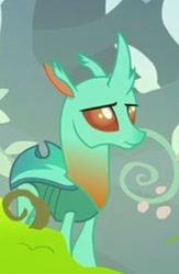 Size: 191x293 | Tagged: safe, derpibooru import, screencap, cornicle, changedling, changeling, school daze, background changeling, cropped, solo