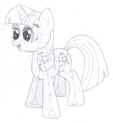 Size: 1100x1200 | Tagged: safe, artist:aafh, twilight sparkle, pony, unicorn, monochrome, solo, traditional art