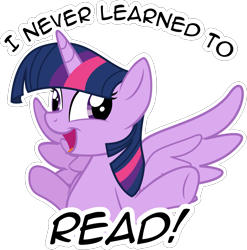 Size: 1849x1875 | Tagged: safe, artist:binkyt11, derpibooru exclusive, derpibooru import, twilight sparkle, twilight sparkle (alicorn), alicorn, the maud couple, atg 2018, derp, female, i never learned to read, inkscape, mare, newbie artist training grounds, out of character, simple background, solo, spread wings, transparent background, vector, white outline, wings