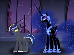 Size: 2328x1736 | Tagged: safe, artist:sparkledashyt, derpibooru import, nightmare moon, oc, oc:night, alicorn, pony, female, mare