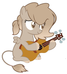 Size: 918x1017 | Tagged: safe, artist:crystalponyart7669, derpibooru import, oc, oc:honey, pegasus, pony, base used, female, filly, guitar, simple background, solo, transparent background