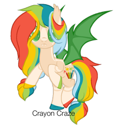 Size: 808x878 | Tagged: safe, artist:chococakebabe, derpibooru import, oc, oc:crayon craze, bat pony, pony, female, mare, simple background, solo, transparent background