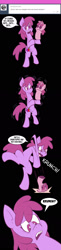 Size: 576x2376 | Tagged: safe, artist:pembroke, derpibooru import, berry punch, berryshine, ruby pinch, pony, grimderp, here comes berry punch, instant regret, pinchy puppet