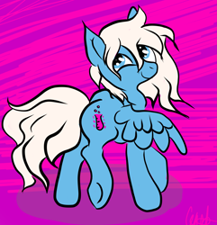 Size: 9647x10000 | Tagged: safe, artist:obnoxiousbugfag, oc, oc only, oc:teal drop, pegasus, pony, absurd resolution, female, flat colors, mare, request, solo