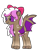 Size: 1350x1700 | Tagged: safe, artist:venomns, derpibooru import, oc, oc:devil cherry, bat pony, pony, bat pony oc, bow, cloven hooves, female, hair bow, mare, simple background, solo, transparent background