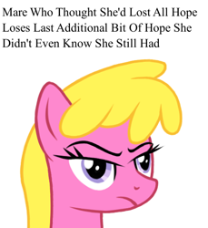 Size: 482x527 | Tagged: artist needed, safe, cherry berry, pony, angry, drawthread, meme, ponified meme, reaction image, simple background, solo, the onion, white background